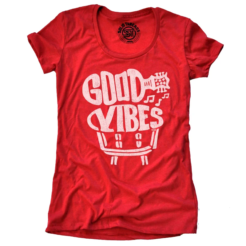 Women's Good Vibes T-Shirt Machine Wash Dry Clean Hand Wash