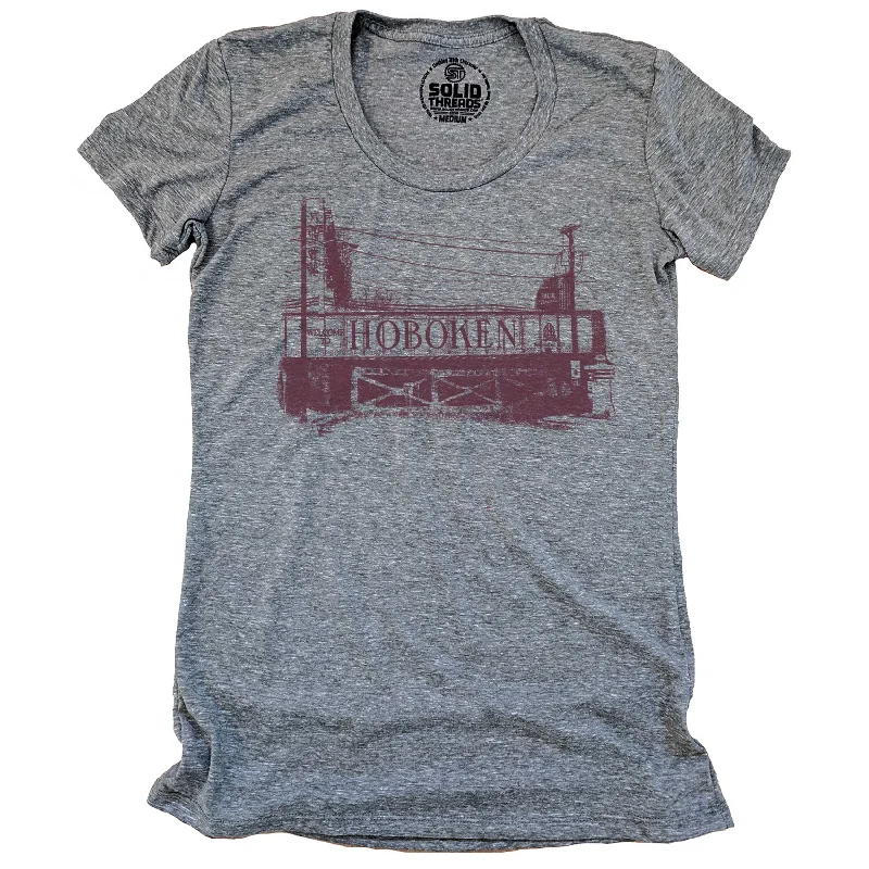 Women's Hoboken Bridge T-Shirt Mesh Blend Leather Blend Suede Blend