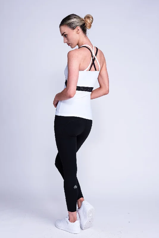 Passion Tank Top in White mesh tank top