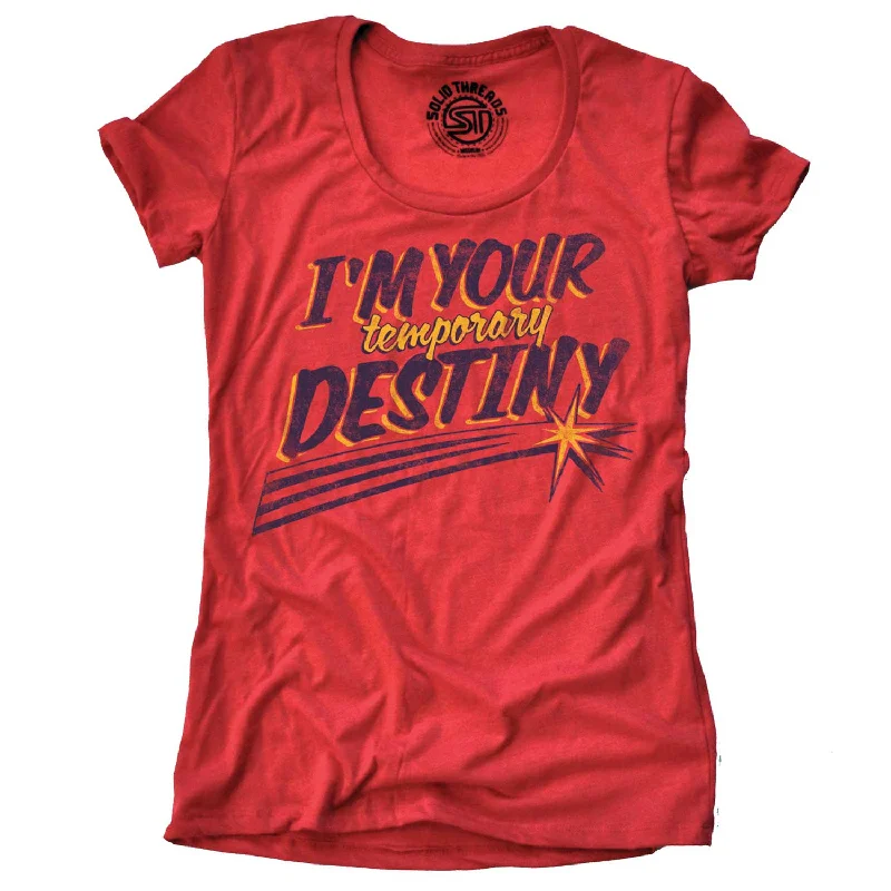 Women's Temporary Destiny T-shirt Mesh Canvas Denim