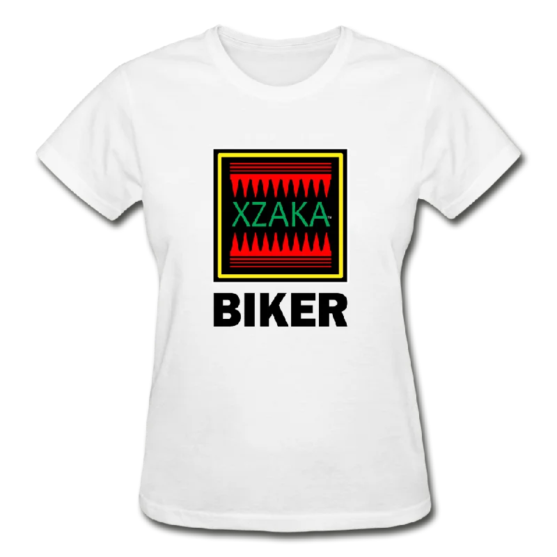 XZAKA - Women "Biker" Workout T-Shirt - W3528 Oversized T-Shirt Spandex breathable