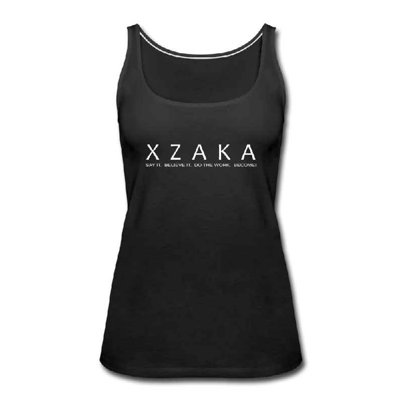 XZAKA Women "Say It" Motivational Tank Top - W5151 scoop neck tank