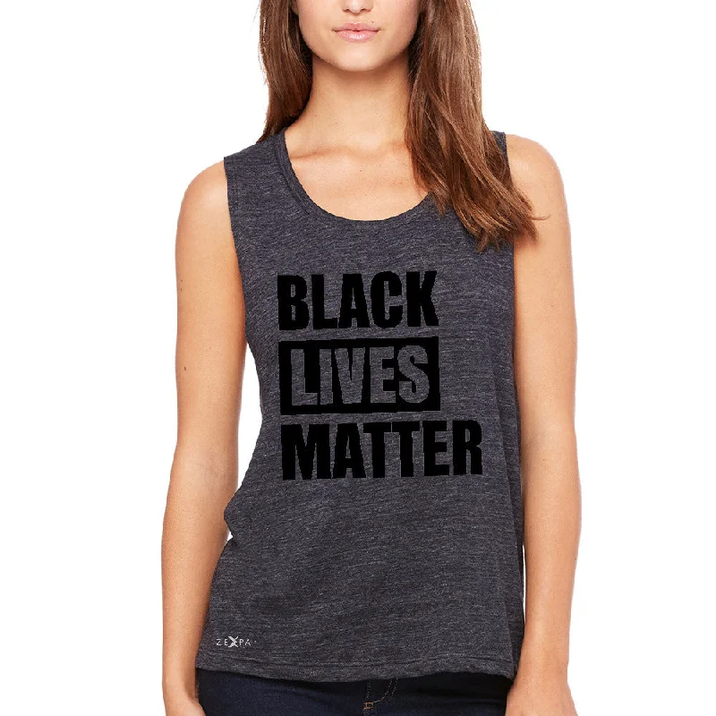 Zexpa Apparelâ„¢ Black Lives Matter Women's Muscle Tee Respect Everyone Tanks fitness tank top