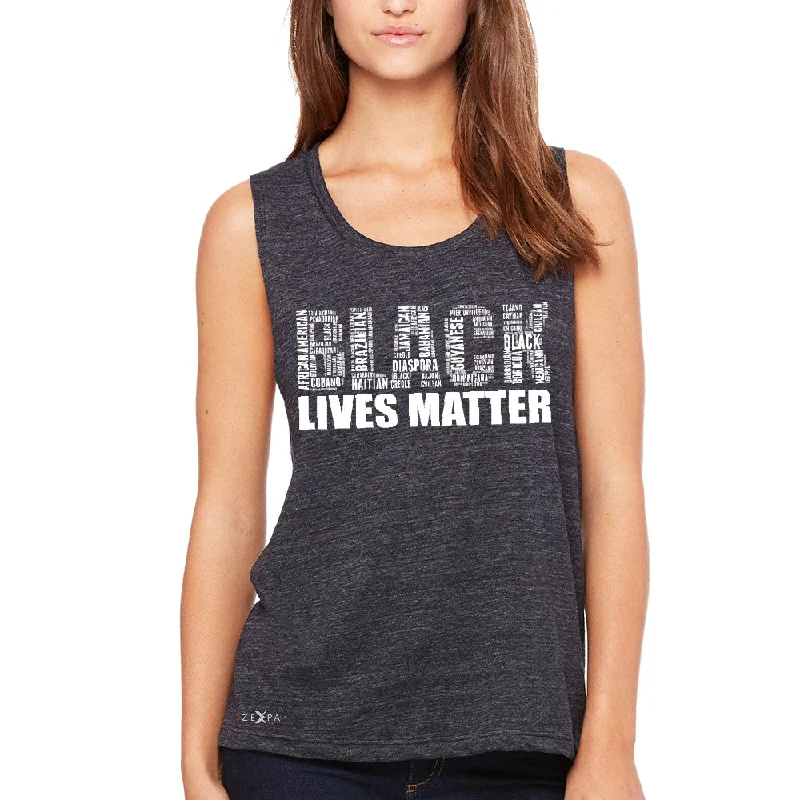 Zexpa Apparelâ„¢ Black Lives Matter Women's Muscle Tee Freedom Civil Rights Political Tanks sheer tank top