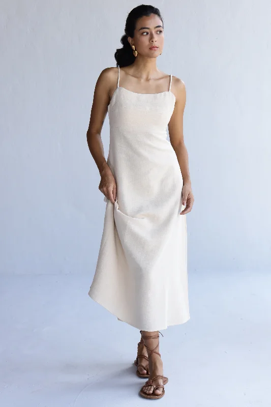 Alice Pocket Dress : Cloud White