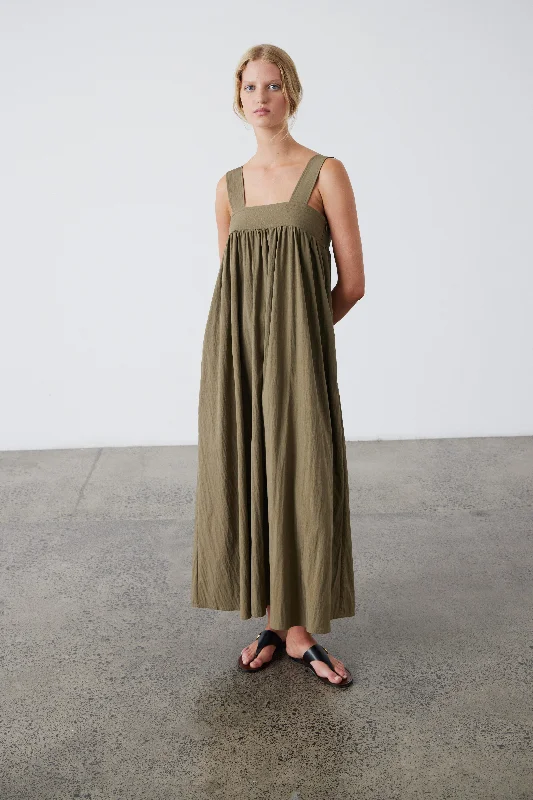 Ana Cotton Dress - Khaki