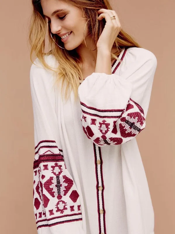White with red