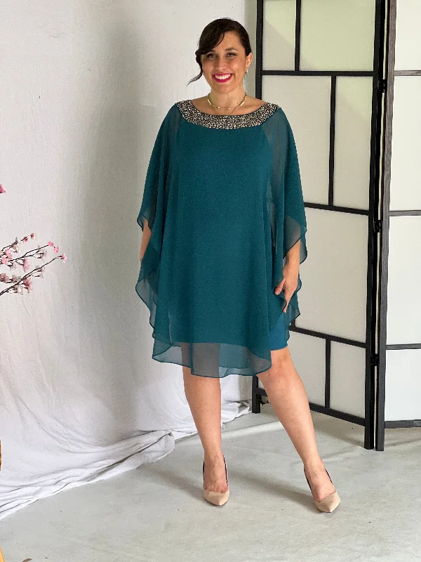 Etan Teal Evening Dress
