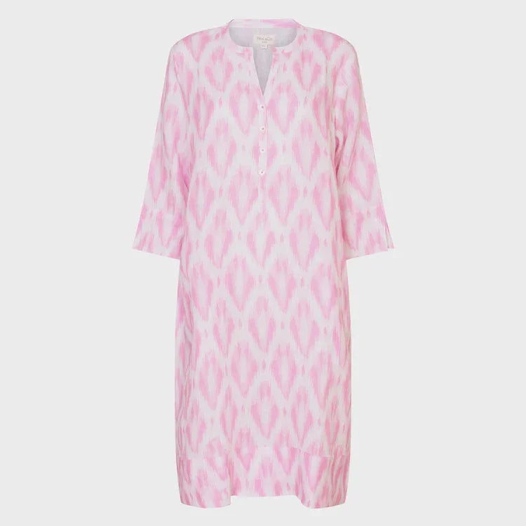 Ikat Pink Tunic Dress