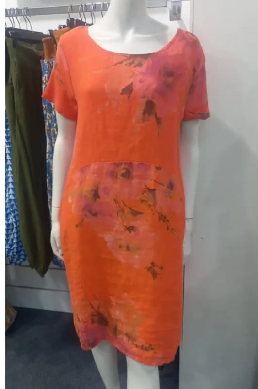 Meadow Bloom Jungle Dress - Orange