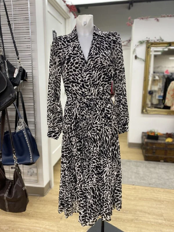 Michael Kors metallic detail snake print dress M
