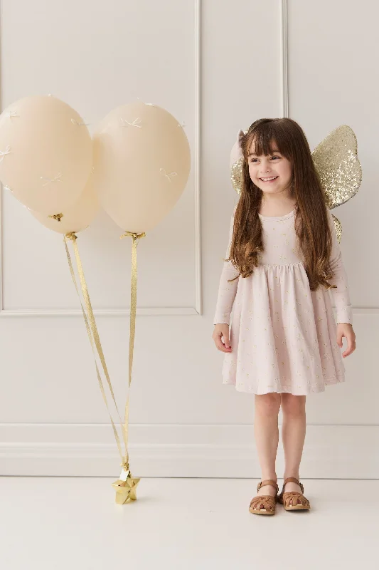 Organic Cotton Tallulah Dress - Simple Flowers Lilac
