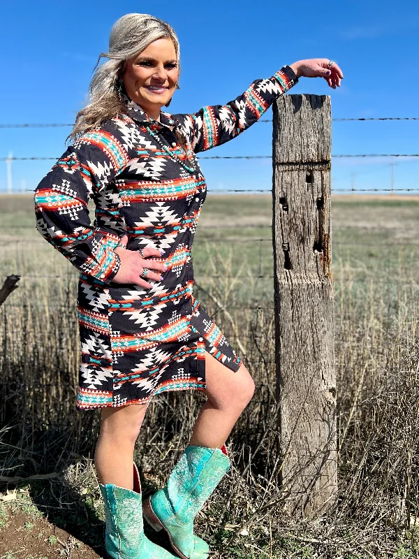 PLUS Bandera Button Up Dress