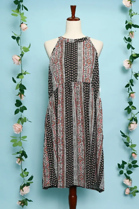 Plus Boho Halter Dress