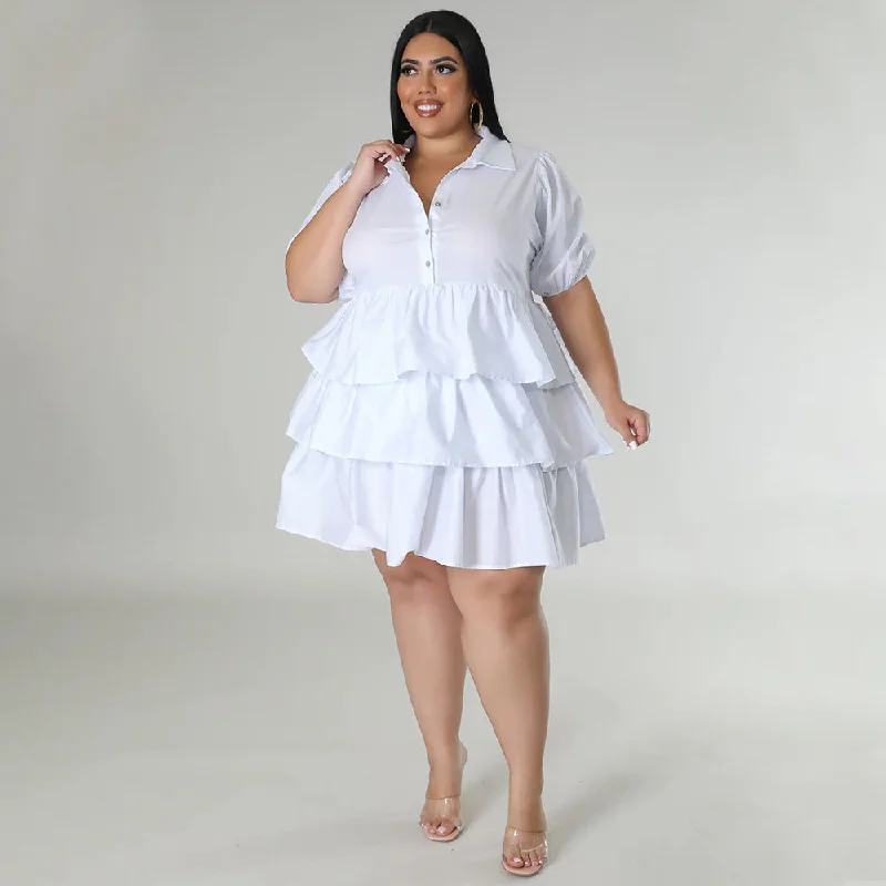 Plus Size Women Clothing Casual Loose Sexy Dress Women