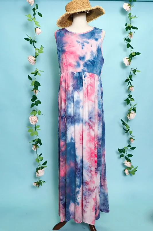 Plus Tie Dye Pocket Dress
