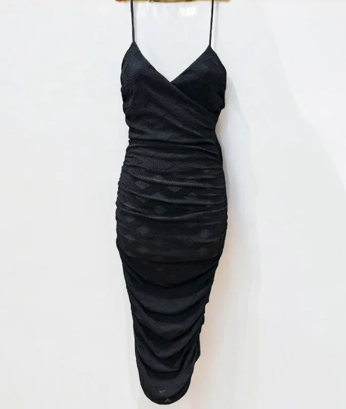 Ribbed Pattern Detail Dress Cristina 1555
