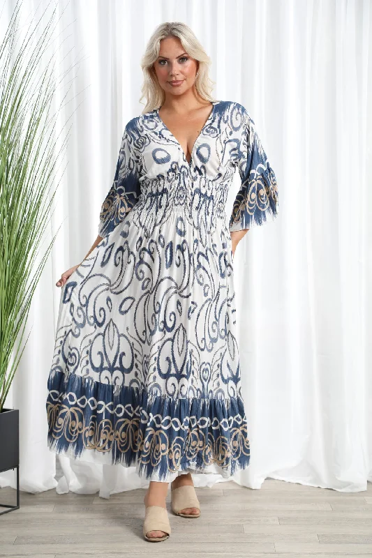 Sakina Swirl Dress Denim