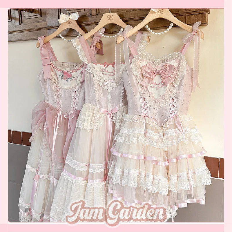 Silk ballet style multi-layer cake skirt lolita doll dress