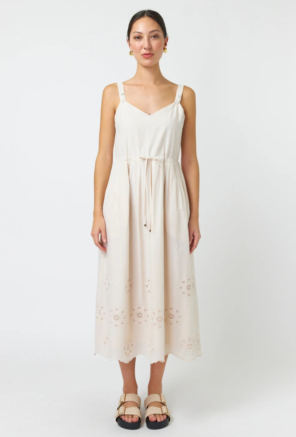 Sylvester Broderie Sundress Chalk