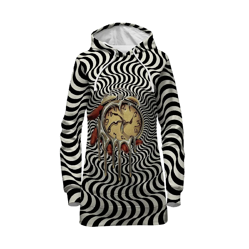 Time Is An Illusion All Over Print Hoodie Dress