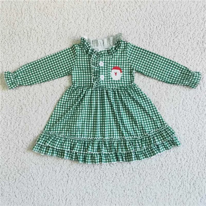 6 C10-7 baby clothing long sleeve cartoon print Christmas kids dresses for girls milk silk top sell Tunics Prom sequined