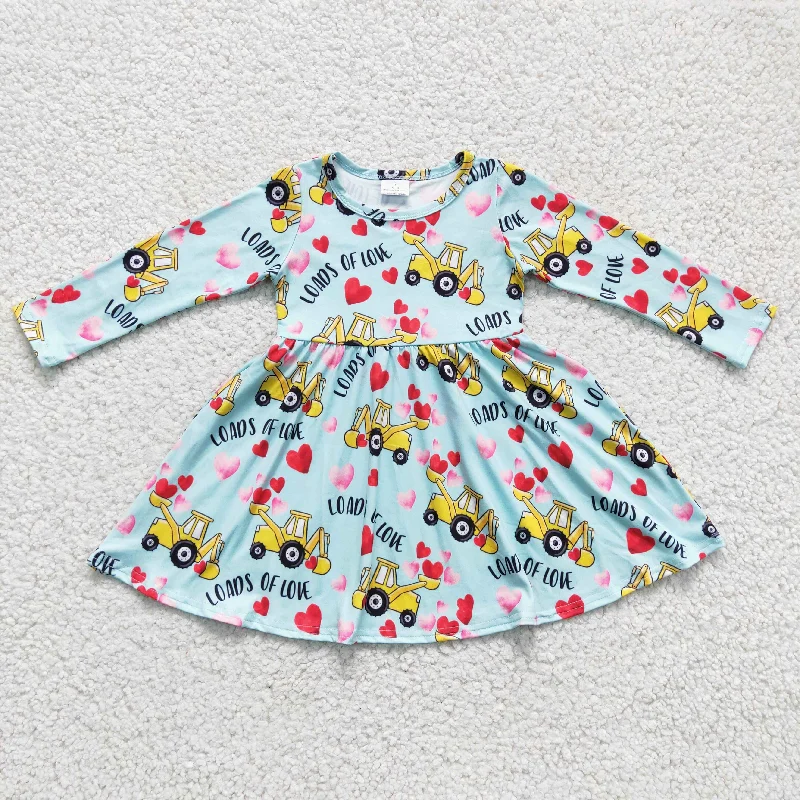 Baby tractor dresses girls dresses valentine Tunics Distressed trendy