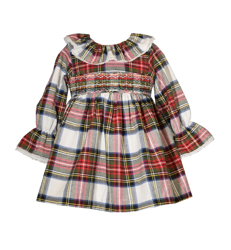 Bonnie Baby Baby Girls Long Sleeve Plaid Dress A-Line Day Work