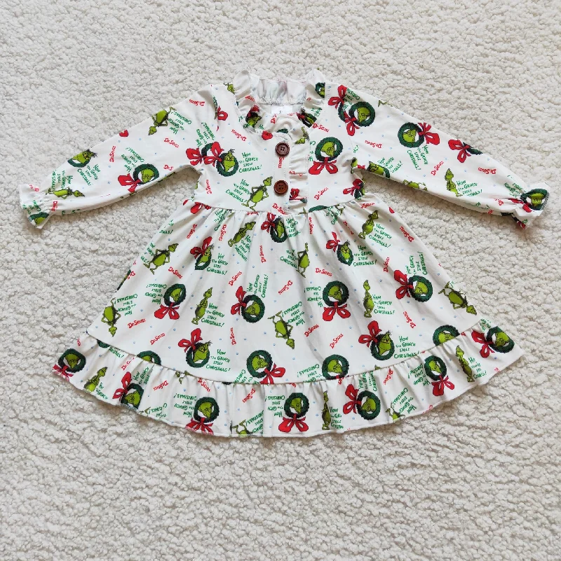 Christmas dress white long sleeve dress Tunics Top rated