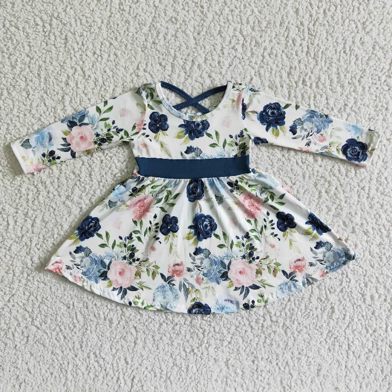 flowers  long dress Halter Neckline Beach