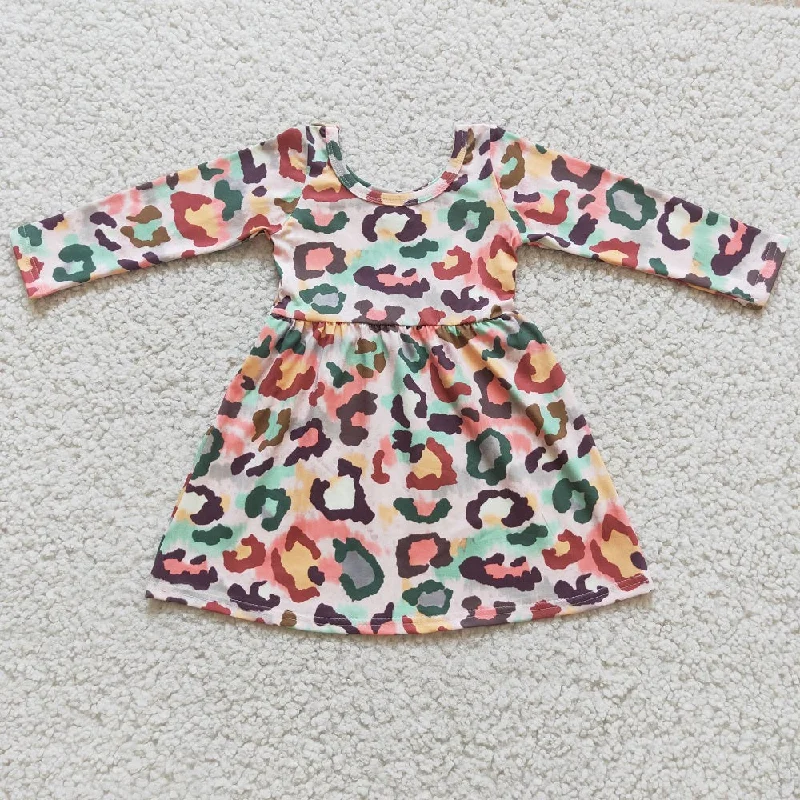 6 B11-29 Girls Colors Leopard Dress Tunics Sophisticated sleek