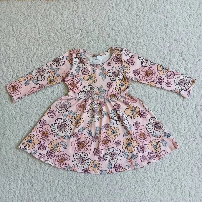 6 A4-18 Girls Floral Dress Tunics Short Trendy