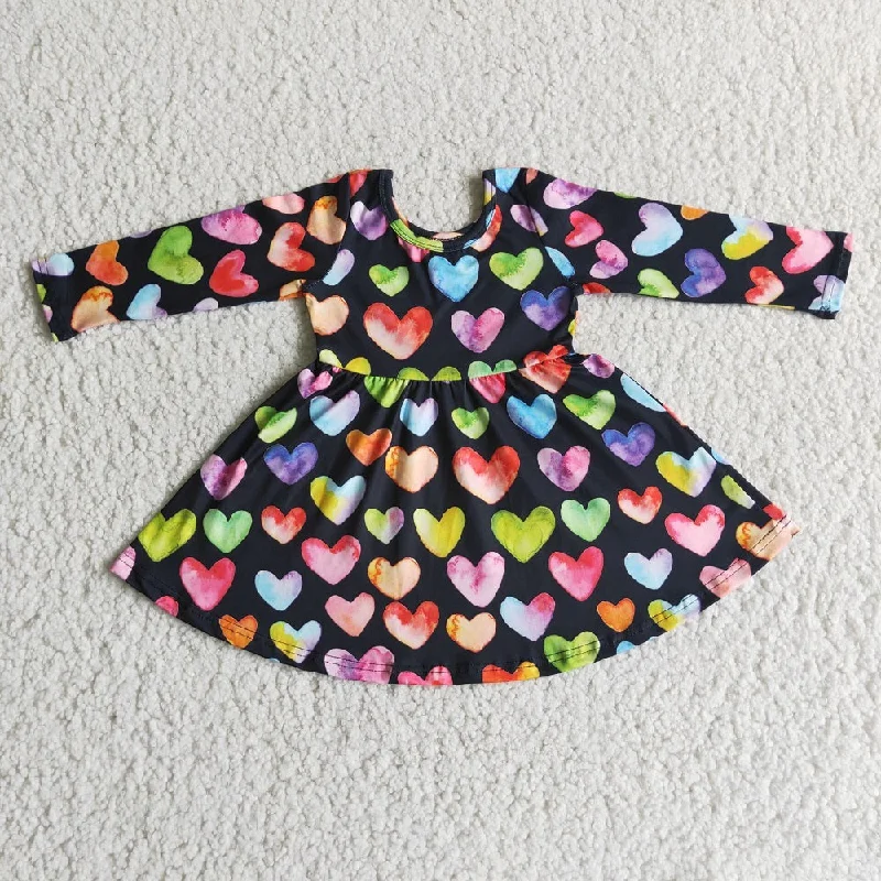 6 B8-1 Girls Valentine Love Heart Dress Tunics Bestseller popular