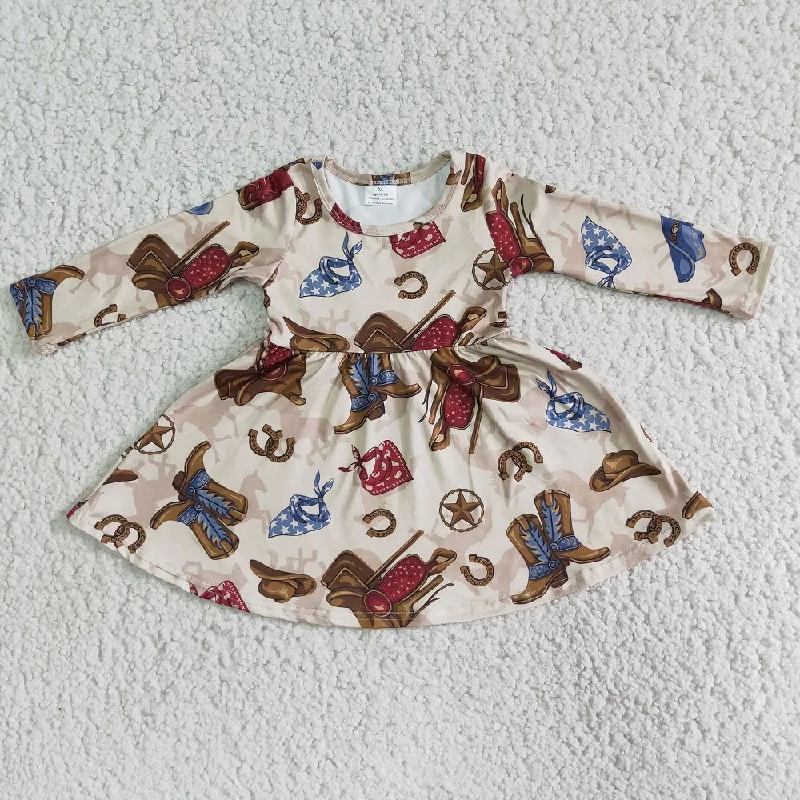 6 A6-1 Girls Western Boots Dress Tunics Distressed trendy