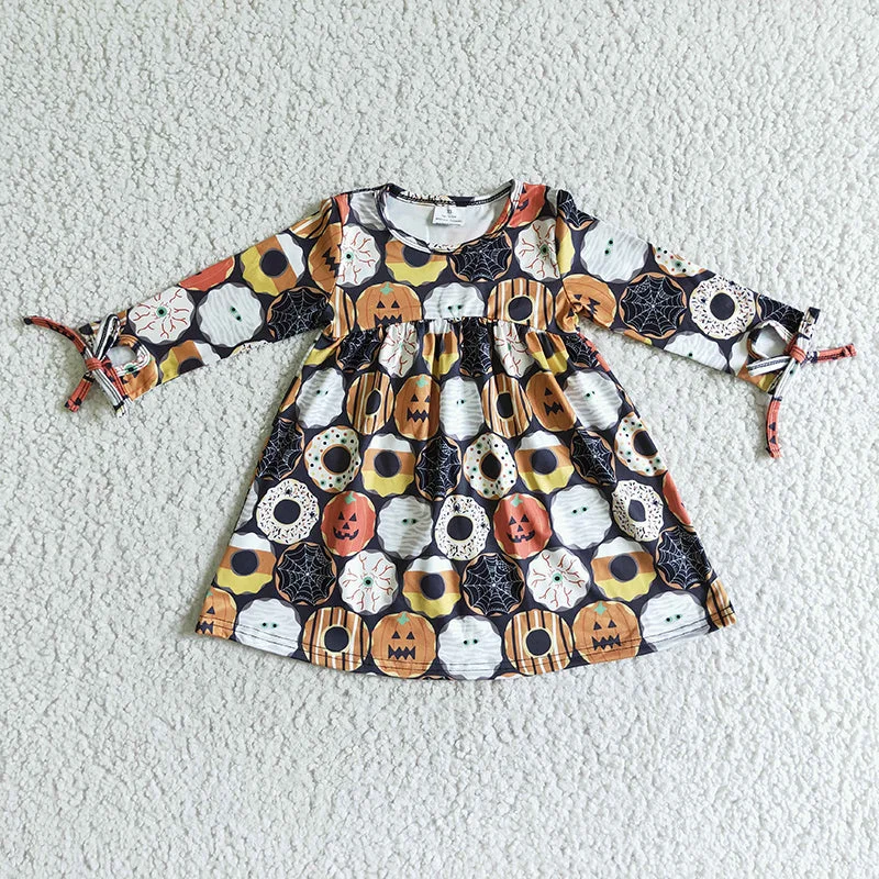 GLD0066 Pumpkin Baby Girl Dress Tunics Trendy modern