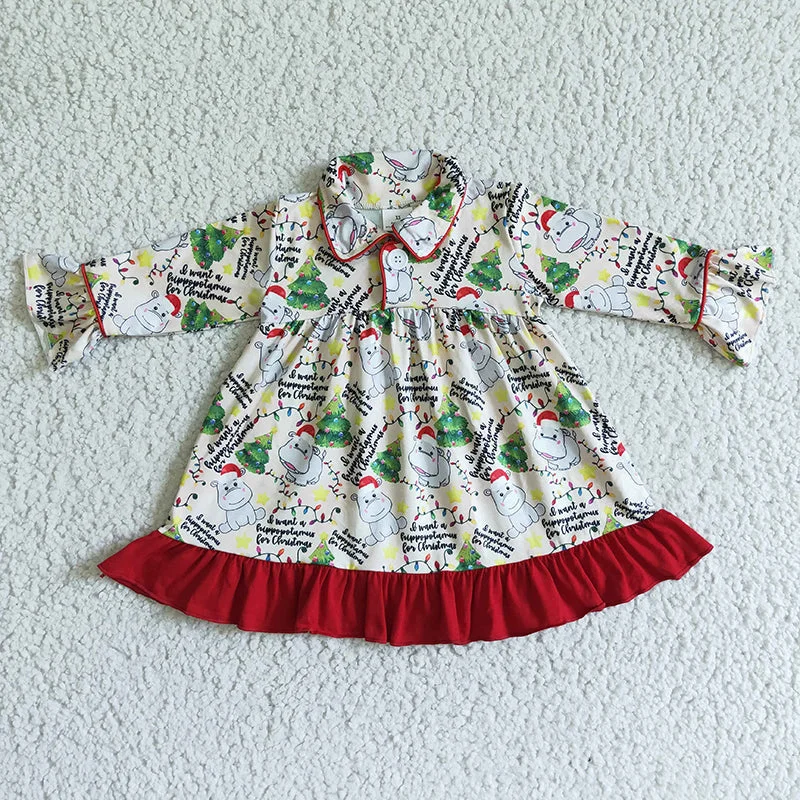 GLD0078 Christmas Baby Girl Nightdress Tunics Vintage classic