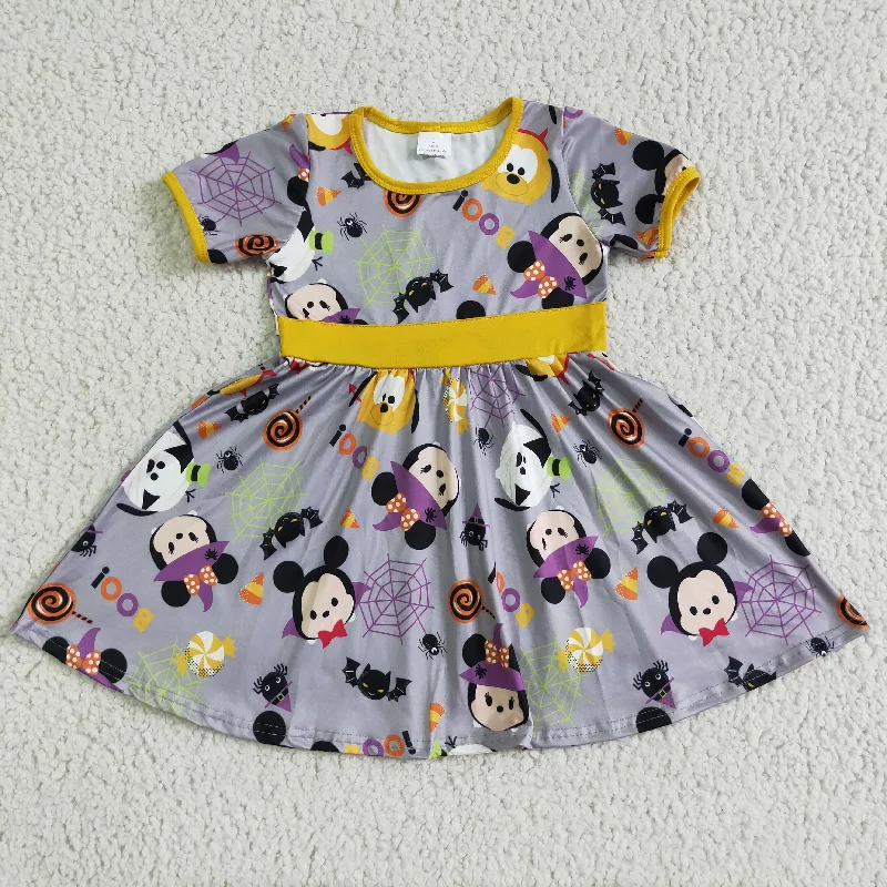 GSD0133 Cartoon Halloween Baby Girl Dress Tunics Versatile stylish