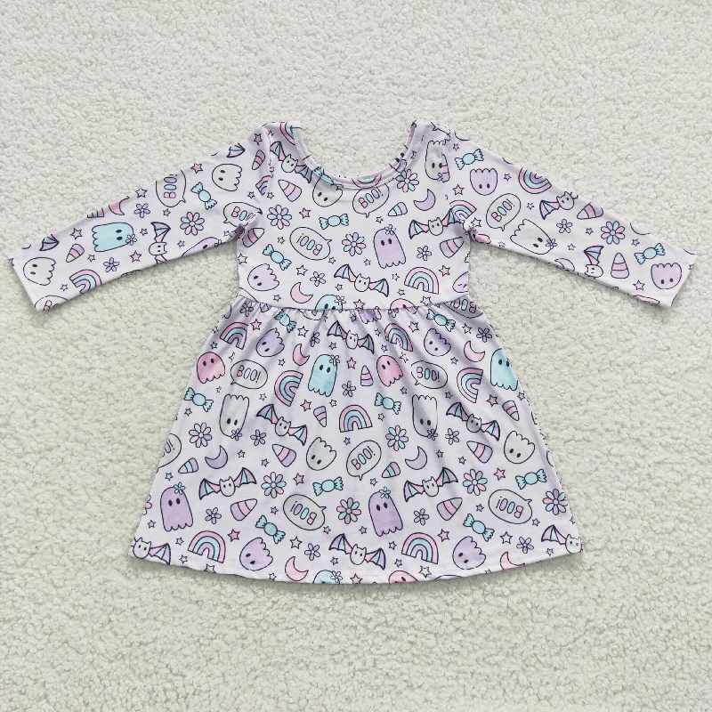 Little boo girl halloween cute ghost flower dress Tunics Stylish elegant