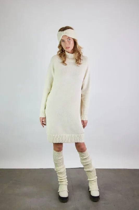 Merino Wool Dress With Raglan Sleeves And Roll Neck Bodycon Club Sequined