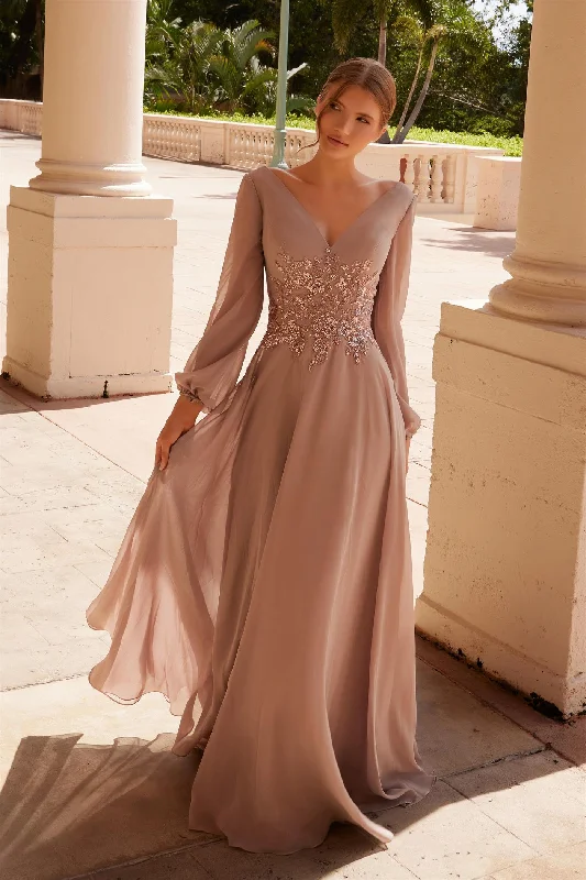 Nox Anabel -ME128 V-Neck Beaded Applique A-Line Dress Tunics Velvet soft