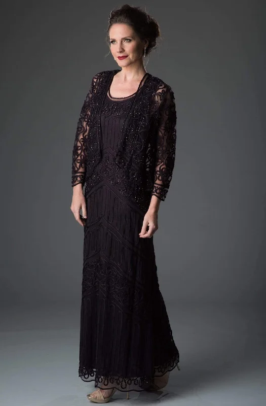 Soulmates - 1603SC Beaded Applique Evening Dress Tunics Luxurious premium