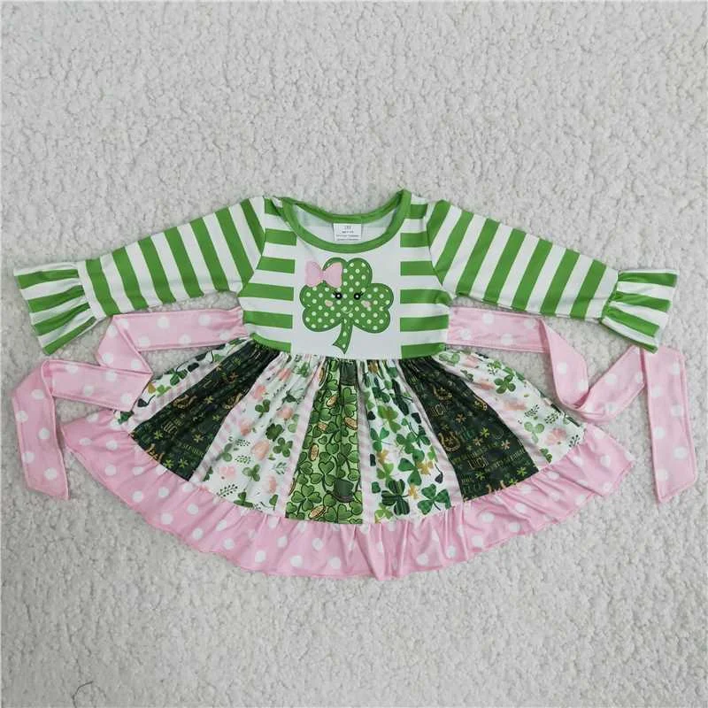 6 A23-11 St. Patrick's Day Clover Twirl Dress Tunics Chinos classic