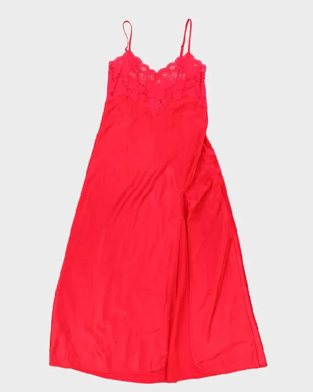 Y2k 00s Victoria's Secret Red Slip Dress - XS Tunics Winter warm